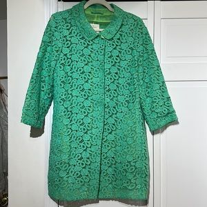 Kate Spade Embroidered Lace and Organza Jacket Small 4